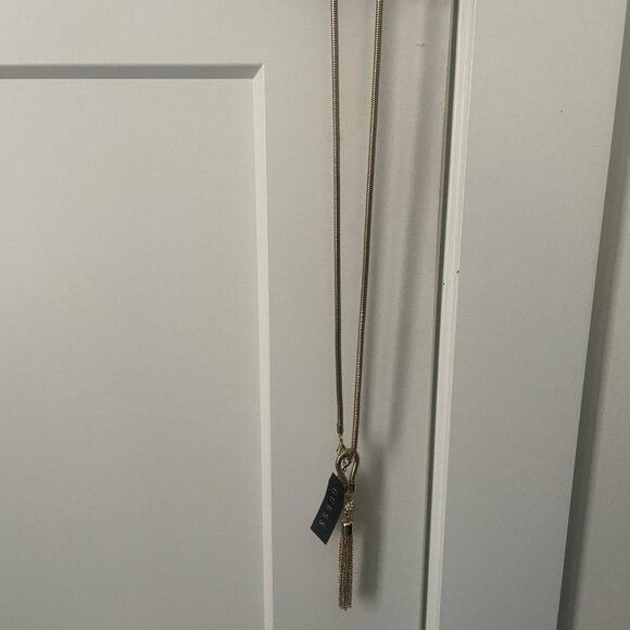 Guess Braided Knot Tassle Necklace, Metal - BRAND NEW WITH TAGS - Picture 3 of 4